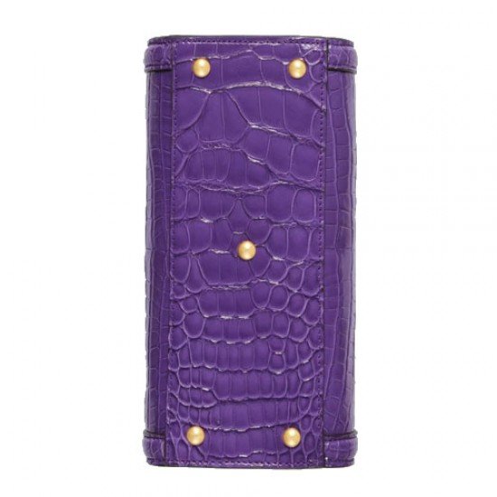 Gucci Diana mini crocodile bag Purple