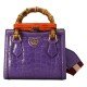 Gucci Diana mini crocodile bag Purple