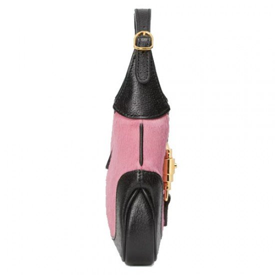 Jackie 1961 mini calf hair bag pink