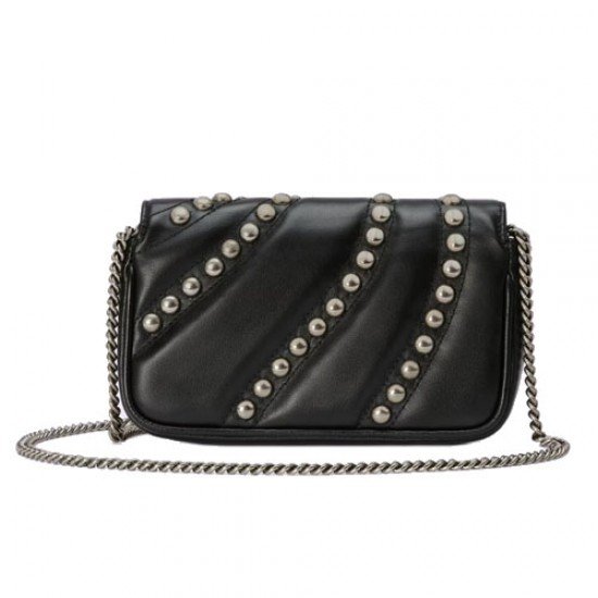 GG Marmont super mini bag black rivet