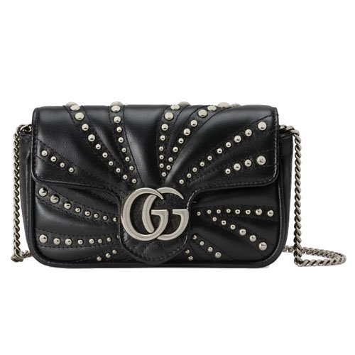 GG Marmont super mini bag black rivet