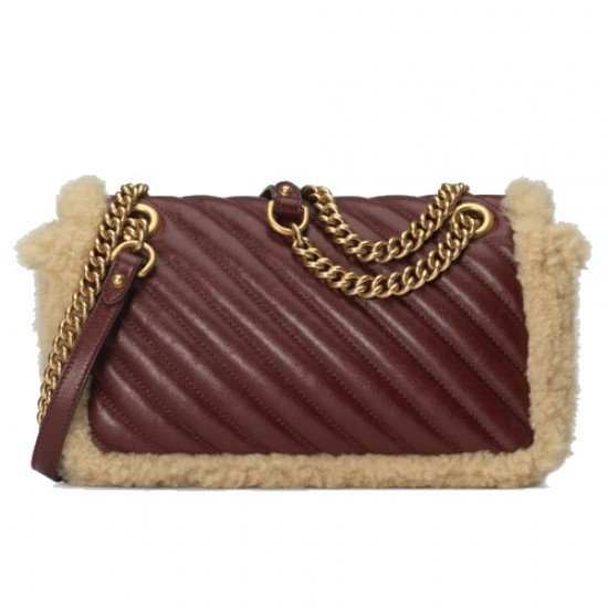 GG Marmont small shoulder bag wine red