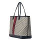 Ophidia GG large tote bag Beige blue