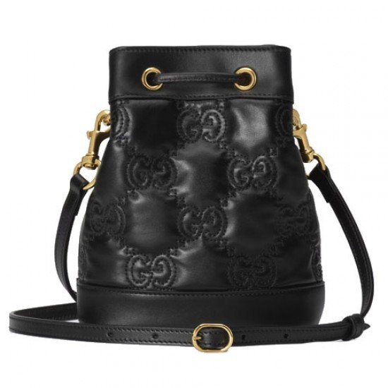 GG Matelasse bucket bag black