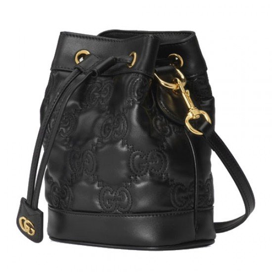 GG Matelasse bucket bag black