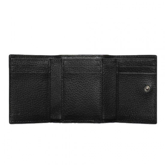 GG Marmont tri-fold wallet black