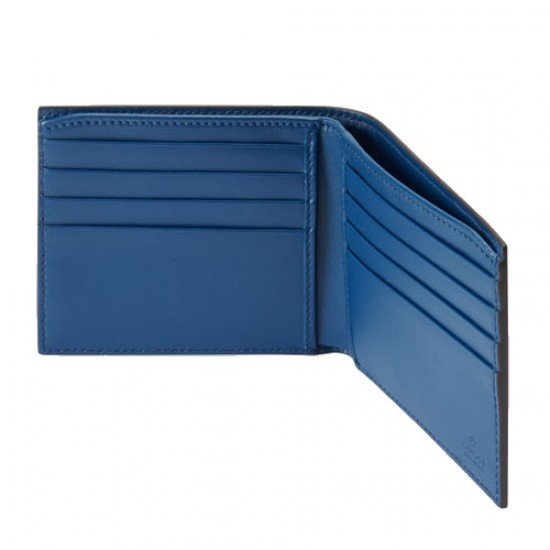 GG embossed wallet blue