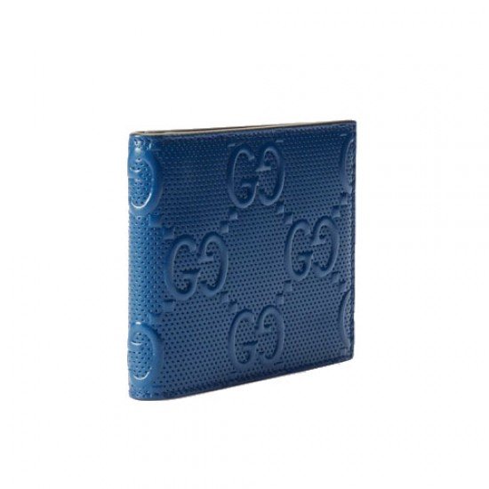 GG embossed wallet blue