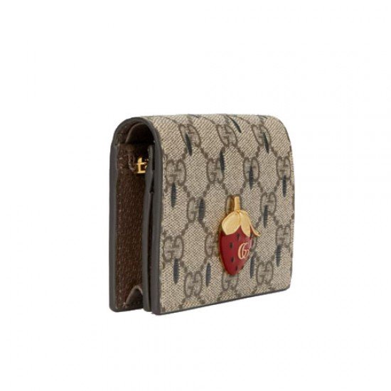 Card case wallet with Double G strawberry