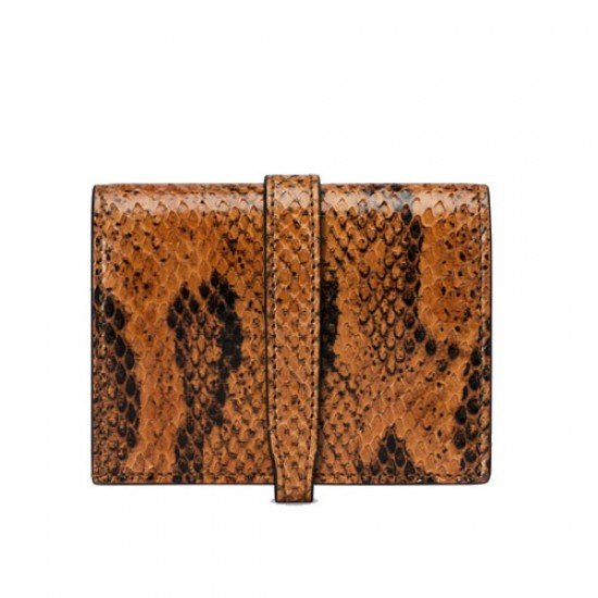 Jackie 1961 python card case wallet brown