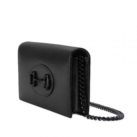 Horsebit 1955 wallet with chain black