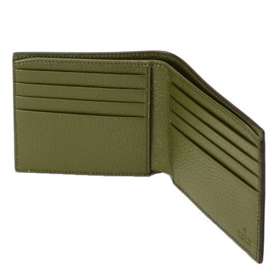 GG Marmont leather bi-fold wallet green