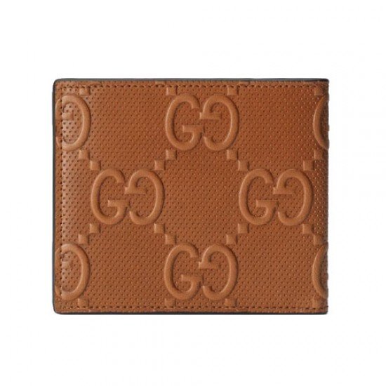 GG embossed wallet brown