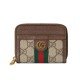 Ophidia GG card case wallet Beige ebony