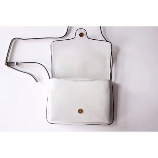 Arli Medium Shoulder Bag In White Leather