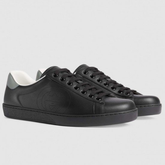 Black Ace Sneaker With Interlocking G