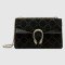 Black Dionysus GG Velvet Small Shoulder Bag