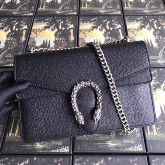 Black Dionysus Small Leather Shoulder Bag