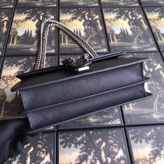 Black Dionysus Small Leather Shoulder Bag