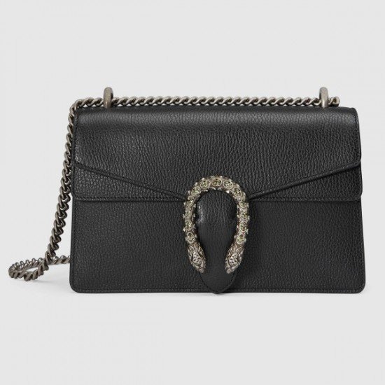 Black Dionysus Small Leather Shoulder Bag