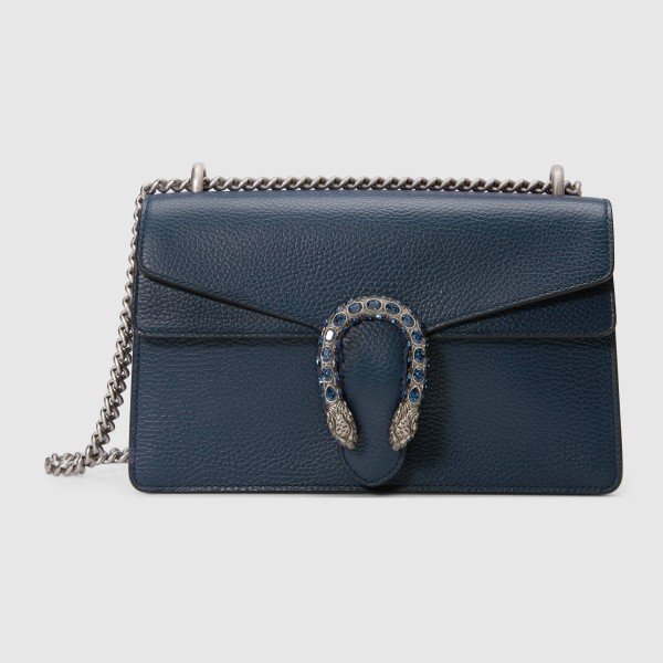 Blue Dionysus Small Leather Shoulder Bag