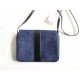 Blue Suede Arli Medium Shoulder Bag