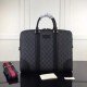 Briefcase In Black GG Supreme Canvas