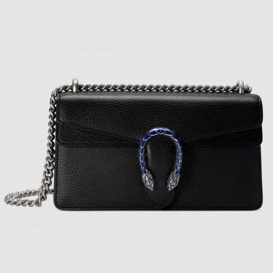 Dionysus Small Shoulder Bag In Black Leather