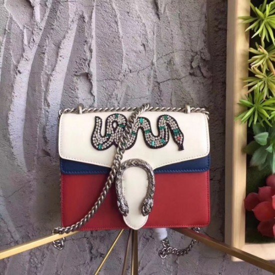 Embroidered Leather Mini Bag