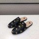 Embroidered Leather Slipper 505268