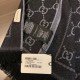 GG Jacquard Pattern Knitted Scarf Black/Grey