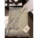 GG Jacquard Pattern Knitted Scarf Grey