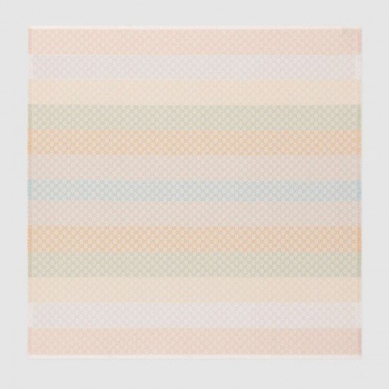 GG Jacquard Shawl Pastel Stripes