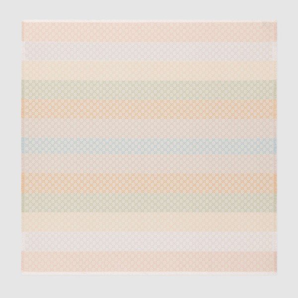  GG Jacquard Shawl Pastel Stripes