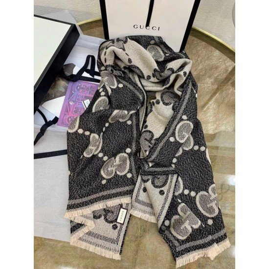 GG Wool Lame Jacquard Scarf