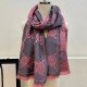 GG Wool Lame Jacquard Scarf Pink/Grey