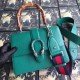 Green Dionysus Small Bamboo Top Handle Bag