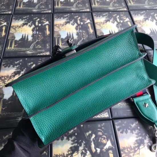 Green Dionysus Small Bamboo Top Handle Bag