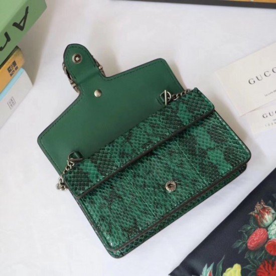 Green Dionysus Super Mini Snakeskin Bag