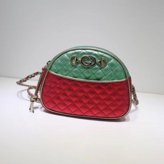 Green/Red Leather Mini Bag