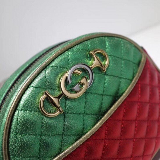 Green/Red Leather Mini Bag