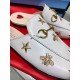 Princetown Embroidered Bees White Slippers