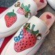 Princetown Strawberry White Slippers