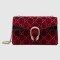 Red Dionysus GG Velvet Small Shoulder Bag