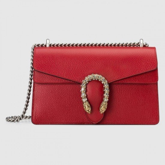 Red Dionysus Small Leather Shoulder Bag