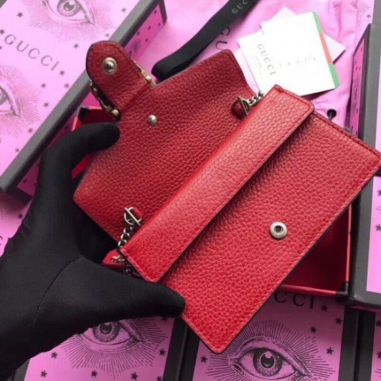 Red Dionysus Super Mini Leather Bag