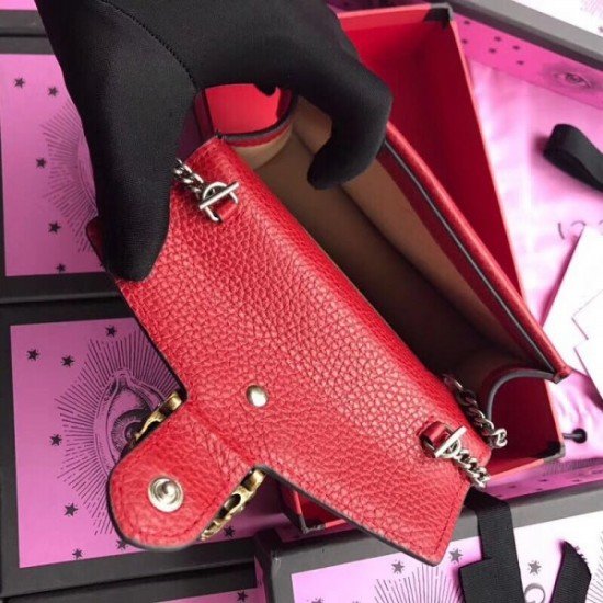 Red Dionysus Super Mini Leather Bag