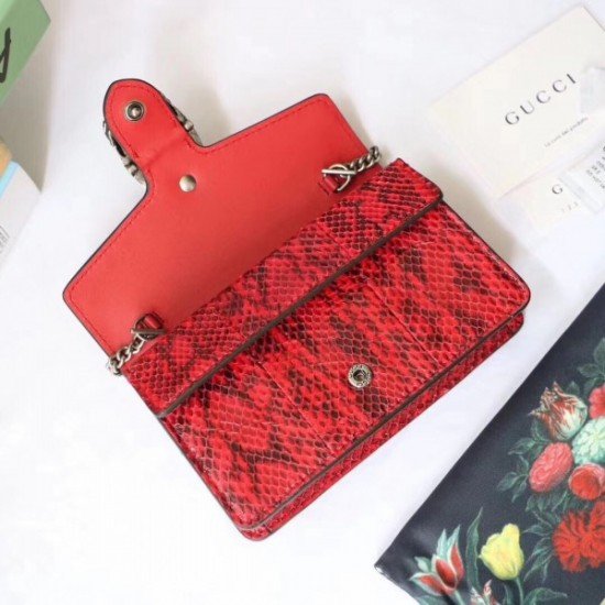 Red Dionysus Super Mini Snakeskin Bag