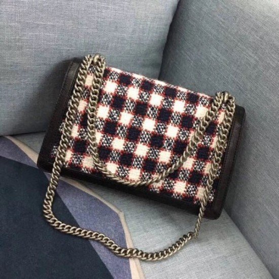 Small Shoulder Bag In Check Tweed