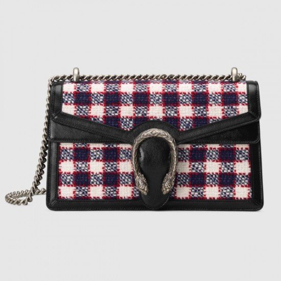 Small Shoulder Bag In Check Tweed